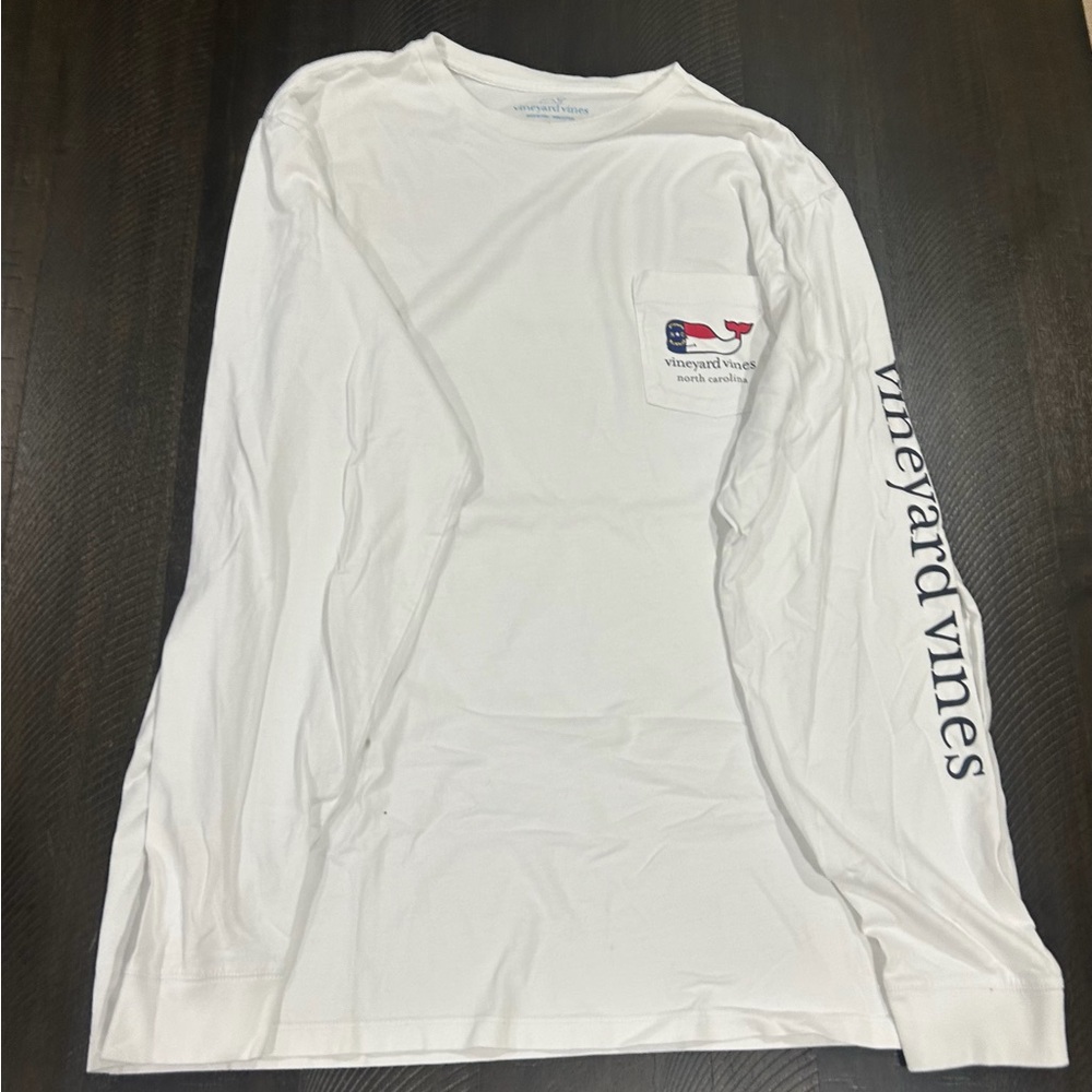 Vineyard Vines White and Blue Long Sleeve Shirts
